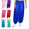 Kids Performance Bloomers - Loose Satin Belly Dance Pants with Elastic Waistband for Parties & Shows