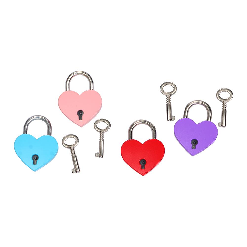 Gift Diary Book Travel with Key Wedding Mini Hardware Locks Love Heart Lock Padlock