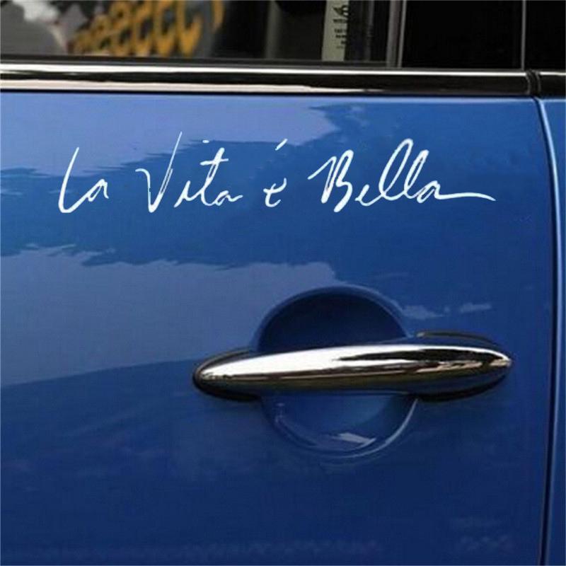La Vita e Bella Светоотражающие буквы Наклейки Наклейки для автомобиля Наклейка для всего тела