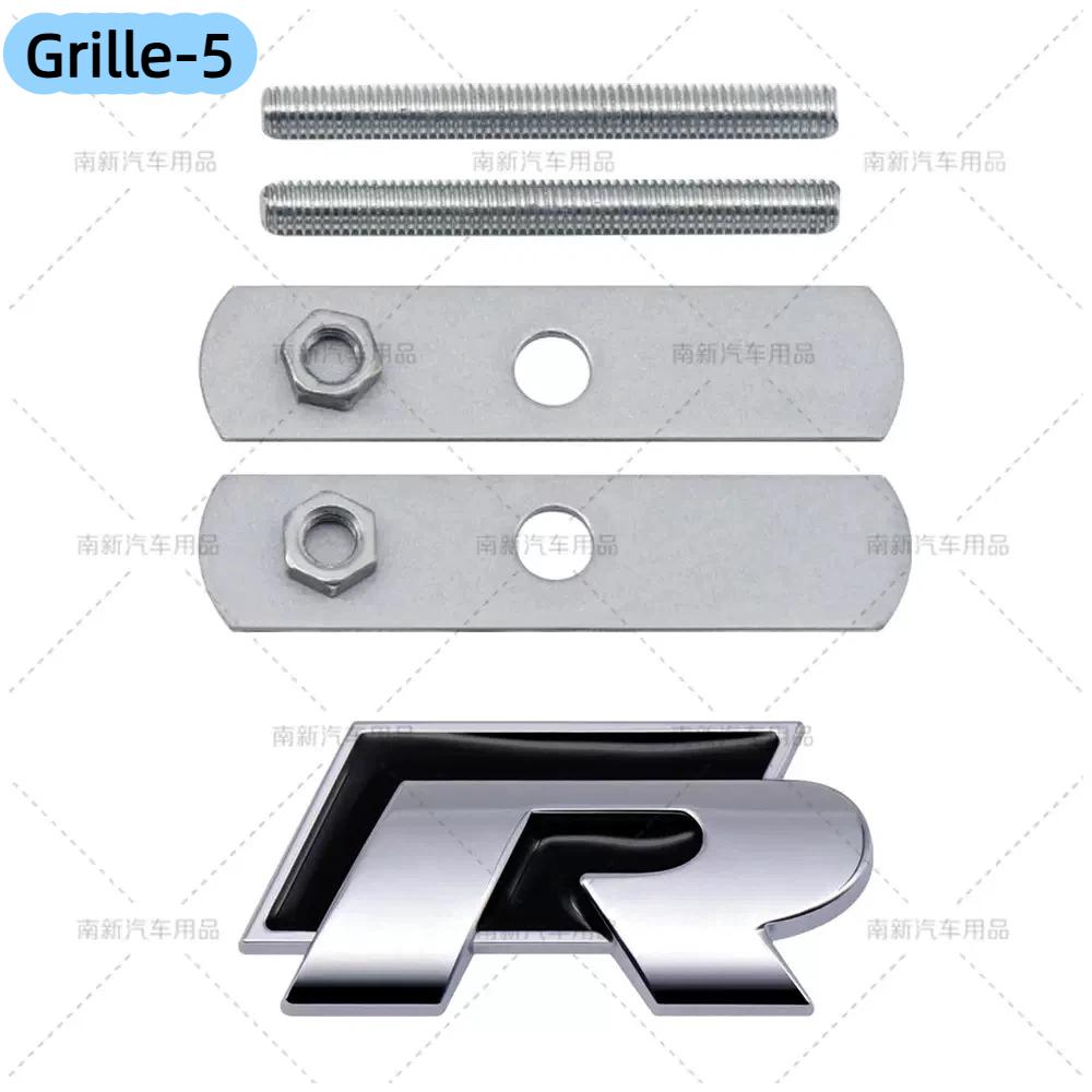 3D Metal R Emblem Car Trunk Badge Sticker for G-olf R Line P-olo P-assat J-etta T-ouareg
