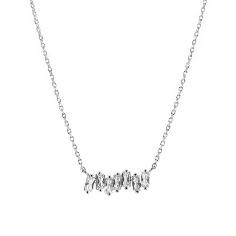 Shertz Clear Combo Cubic Necklace (14k)
