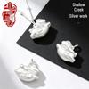 Подвеска-талисман 3D Знак Зодиака Лошадь из чистого серебра S999 для DIY-украшений - Универсальный шарм из стерлингового серебра для браслетов, ожерелий и аксессуаров.