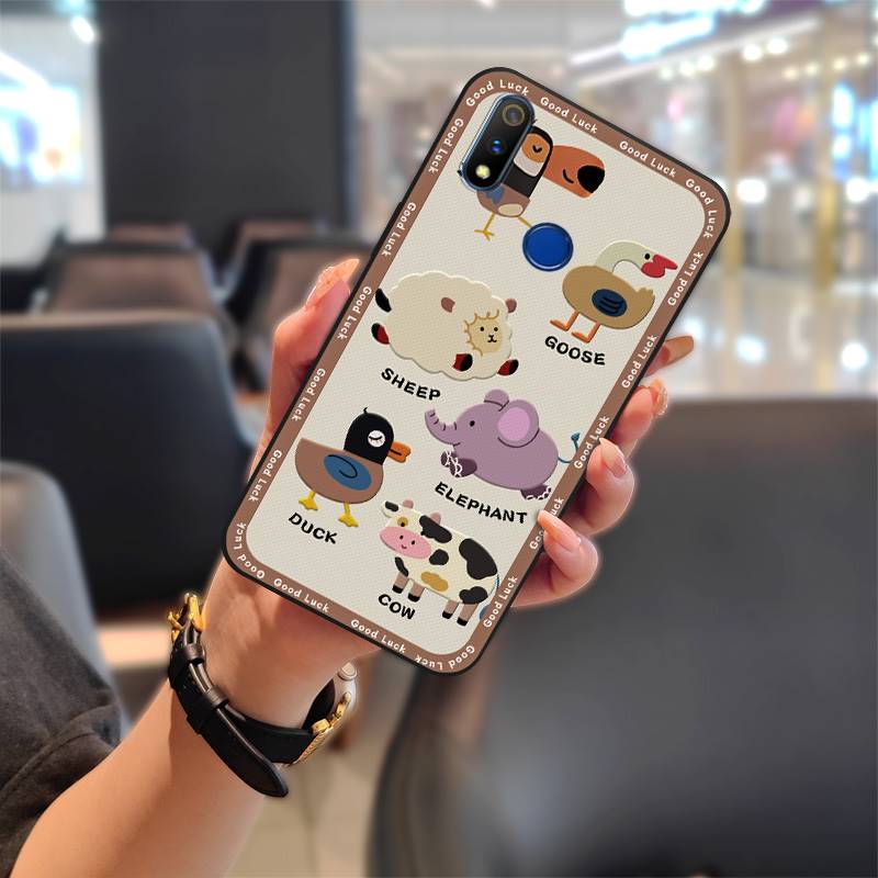Back Cover Anti-dust Phone Case For OPPO Realme 3 Pro/X Lite Cartoon Silicone Fashion Design Anti-knock Soft case Cute