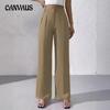 Женские новые элегантные однотонные брюки премиум-класса с драпировкой и широкими штанинами, деловые брюки, костюмные брюки