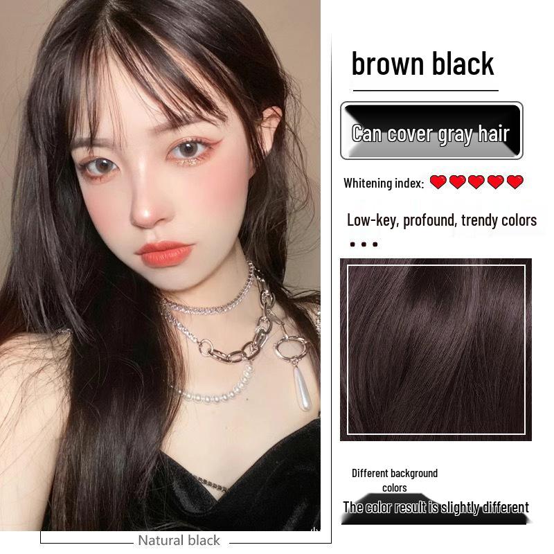 2026 Краска для волос: Серо-коричневый лен, цвет черного чая, с пользой для ухода за волосами