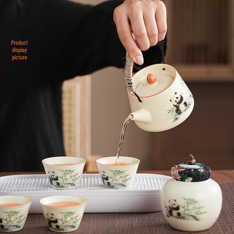 Panda Ru Kiln Ceramic Tea Set