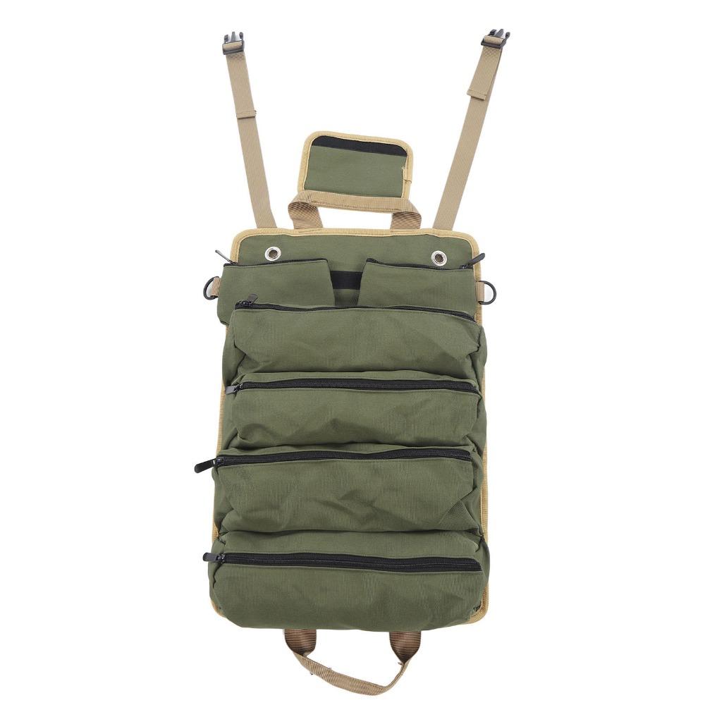 Oxford Cloth Roll Up Tool Bag Separate Pockets Multipurpose Tool Bag  Gardening