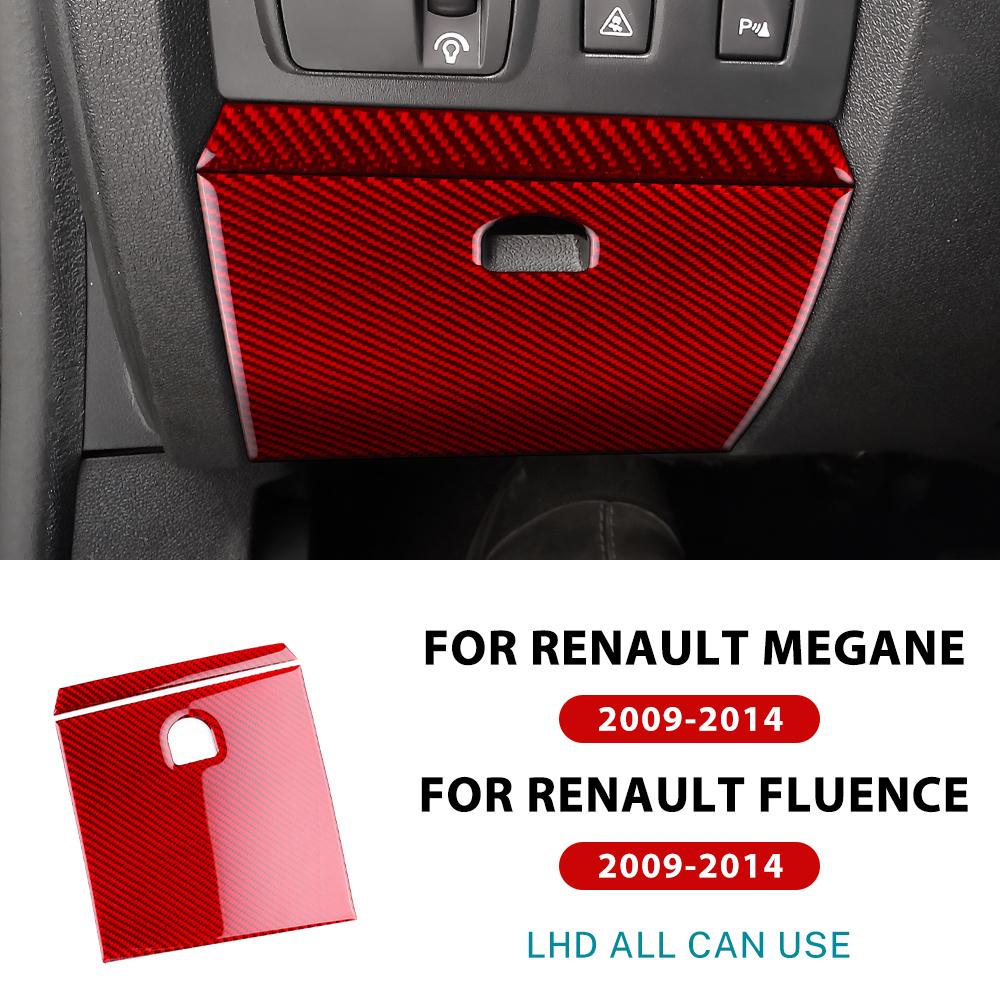 Наклейка из настоящего мягкого углеволокна для Renault Fluence Megane RS 2009 2010 2011 2012 2013 2014 LHD Отделка панели ящика для хранения водителя