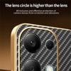 Phone Case For Xiaomi Redmi Note 13 Pro 4G/14S 4G/Poco M6 Pro 4G Carbon Fiber Textured Electroplated TPU Back Cover