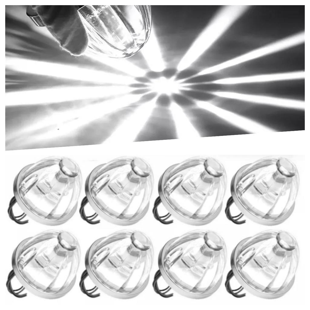 8PCS Watermelon Lights Strobe LED Side Marker Indicator Turn Signal Truck Trailer LED Star Lights For Truck 12V/24V