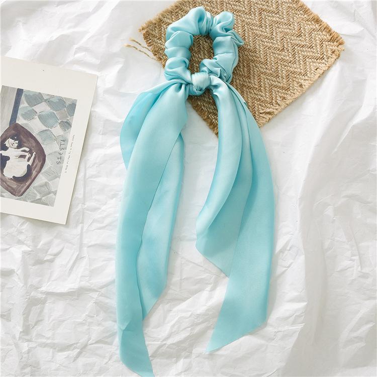 Chiffon Printing Flower Bandana Hair Scarf Headband for Women Vintage Long Ribbon Scrunchie Beach Bandanas Hair Accessories