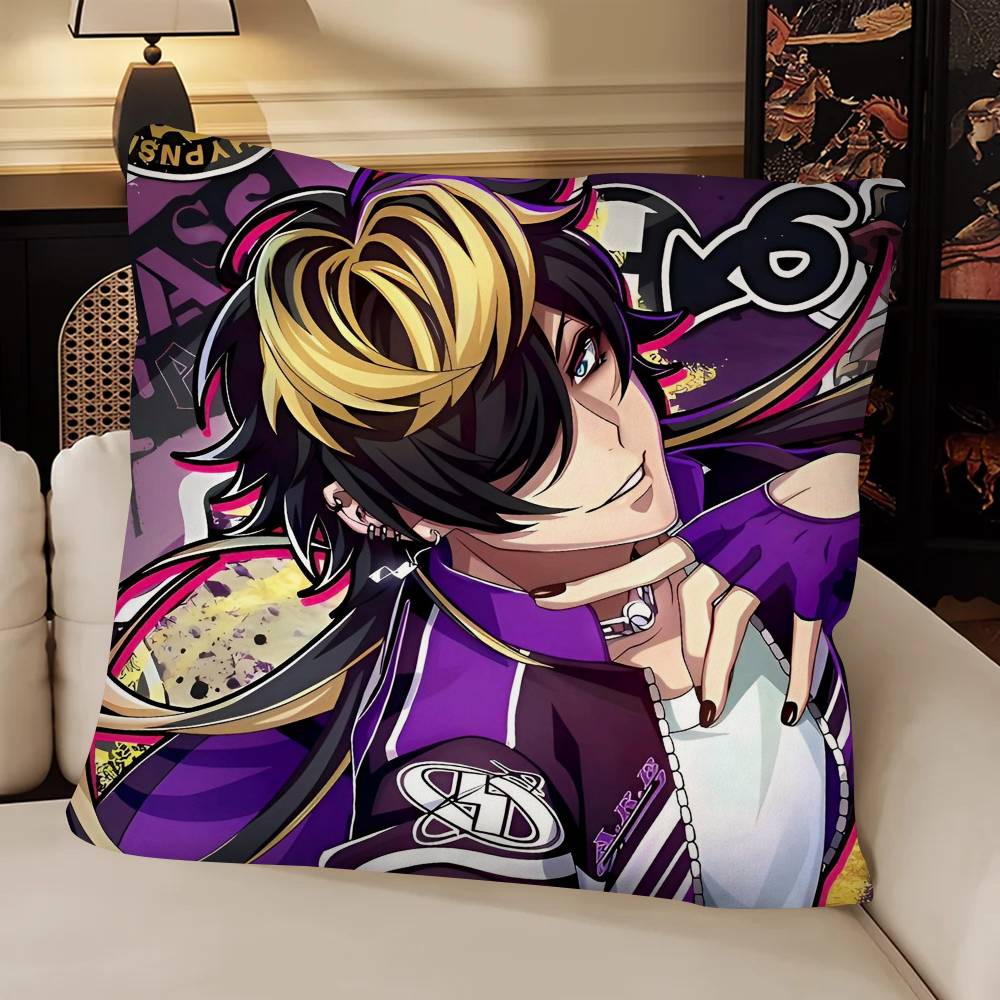 Hypnosis Mic Division Rap Battle Pillow Case Fashion Square Pillowcase Bedroom Sofa Room Ins Decoration Leisure