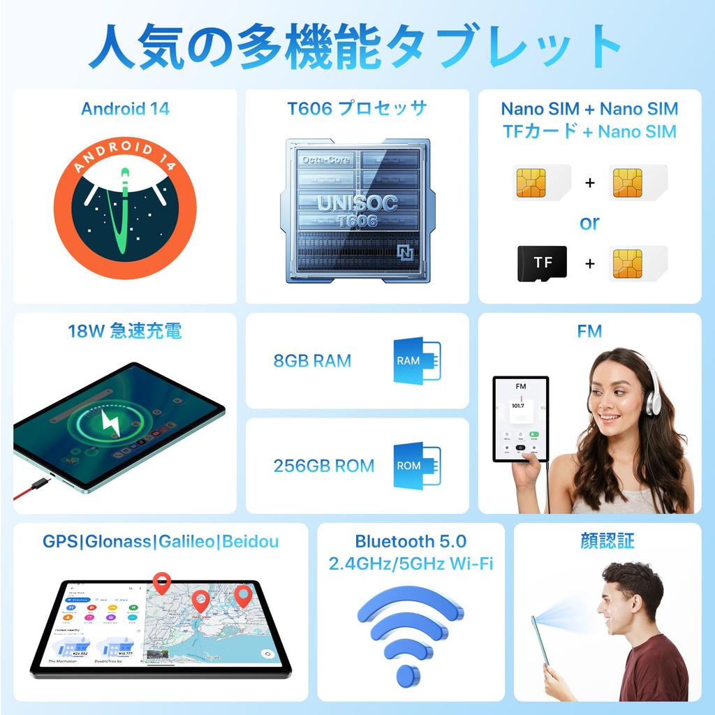 Планшет UMIDIGI Android Новый планшет Android 14 с 8 ГБ ОЗУ 256 ГБ 4G 13 МП FM Распознавание лица и быстрая зарядка 18 Вт G9 TAB Зеленый (Выпуск 2024 г.) 11-дюймовый + ПЗУ/1 ТБ