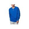 Under Armour Rival Fleece FW24 Свободный Теплый Свитшот с Круглым Вырезом и Длинным Рукавом Мужской свитшот Технически-Синий Белый 1379755-432