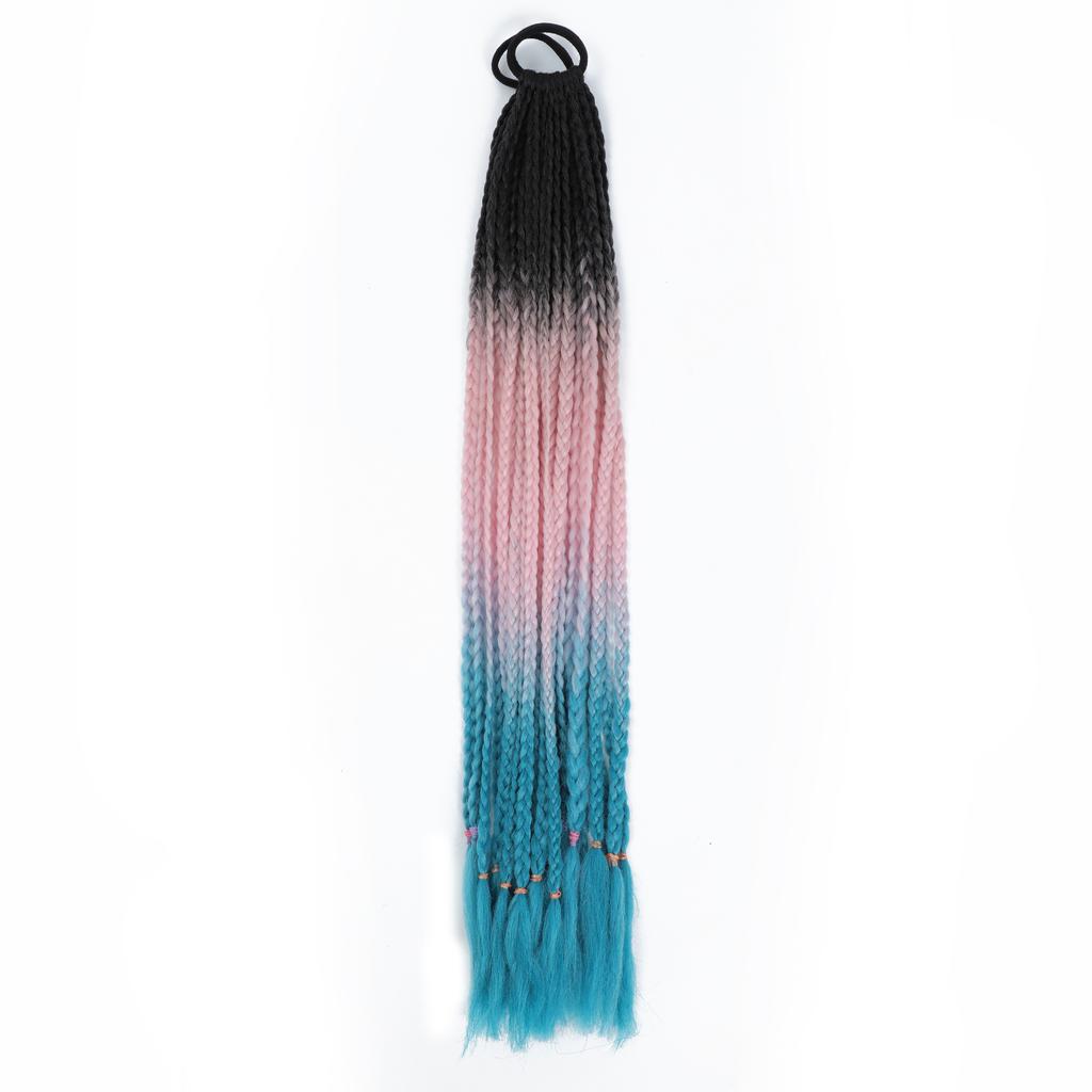 Синтетические цветные косички для наращивания волос резинки радужные косички парики аксессуары для женщин девочек вечеринка косплей праздничный наряд