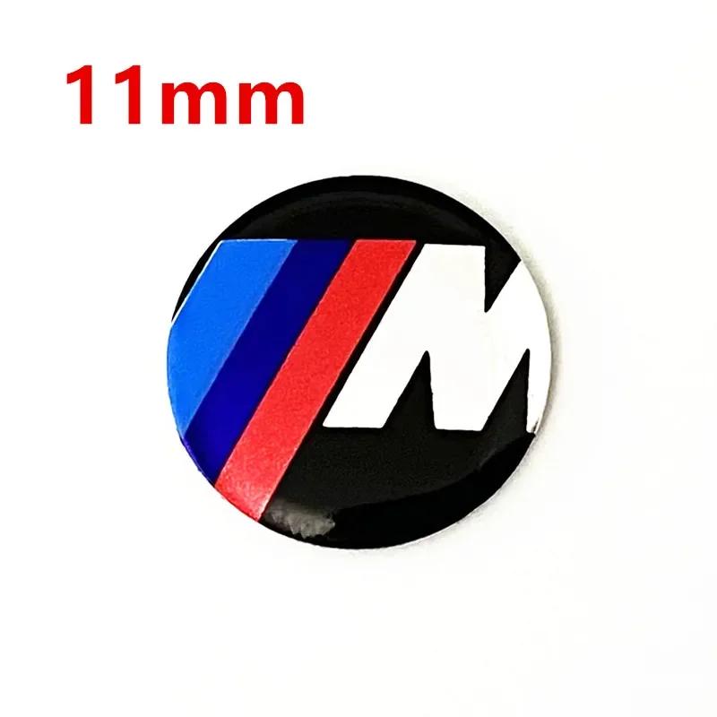 For BMW M X3 X5 X6  5 Pcs 11mm 14mm Car Key Emblem Sticker Logo Badge Decal For E34 E38 E39 E46 E60 E61 F90 E91 E92 F07 F10 F30