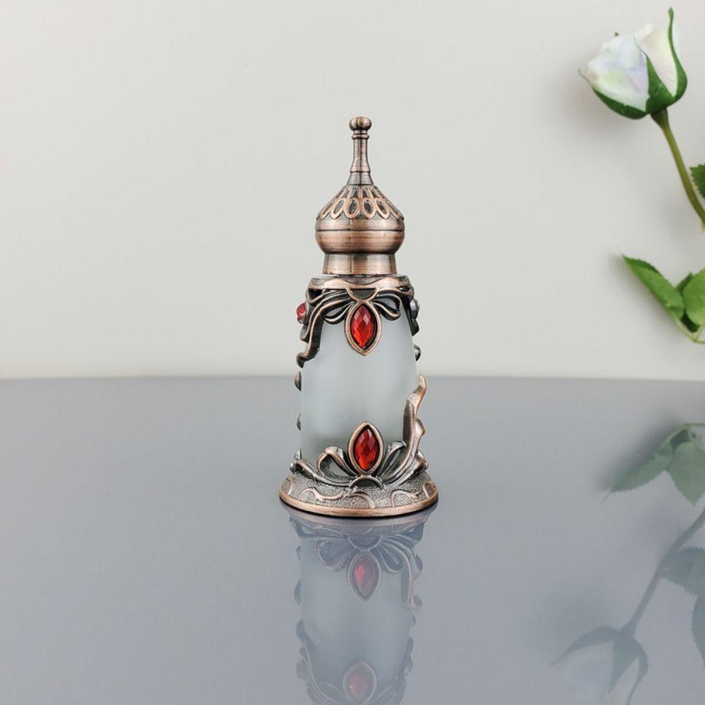 Arab Style Essential Oil Bottle Antiqued Glass Sub-packaging Bottle  Desktop Adorn