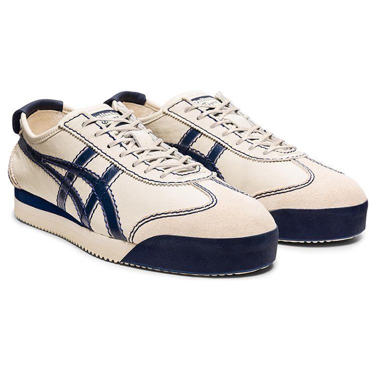 ONITSUKA TIGER Mexico 66 Нескользящие Износостойкие Низкие Повседневные Кроссовки Унисекс Бежевый 1183B543-100