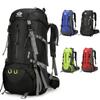 50L Hiking Backpack Waterproof Camping Backpack with Rain Cover Travel Day Pack Bag with Shoe