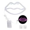 LED Neon Light Lip Shape USB Or Battery Powered Decoration Night Light for Bedroom Bar Festival
