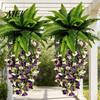 Outdoor Artificial Flowers Fake Hanging Plants, UV Resistant Vines, Ivy Vibrant Color Faux Indoor Bedroom Living Room Boho Wall Porch Shelf