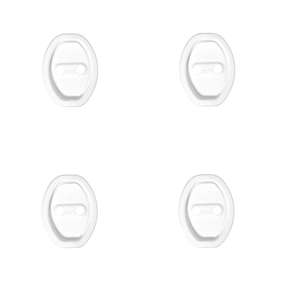 Silent Accessories Car Door Lock Buckle Protection Cover Black/White Protective Cover  Car