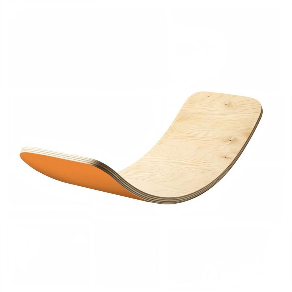 Деревянная доска баланса Доска-качалка для балансировки тела Тренировочная игрушка Лама Улыбка оранжевая