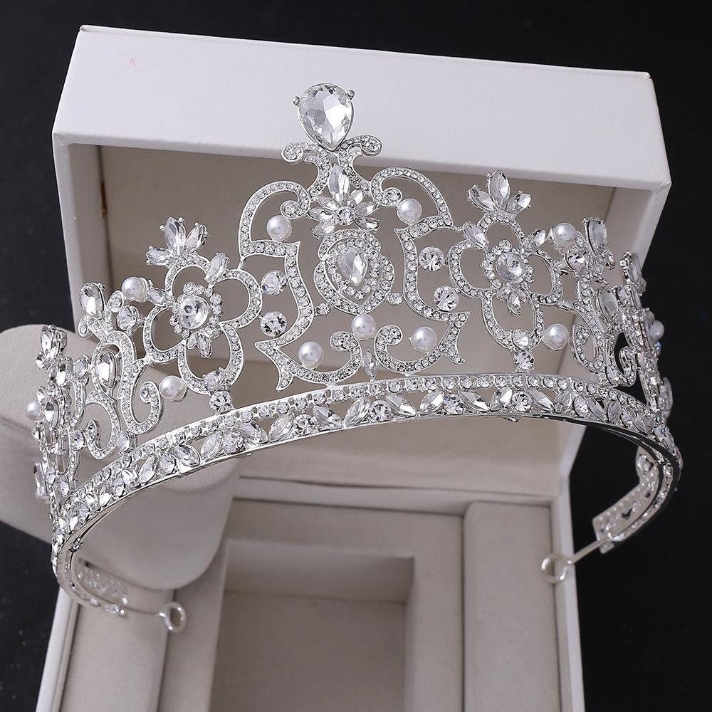 Bridal Crown Tiara Baroque Birthday Princess Hair Accessories Knot Wedding Red Headband Accessories