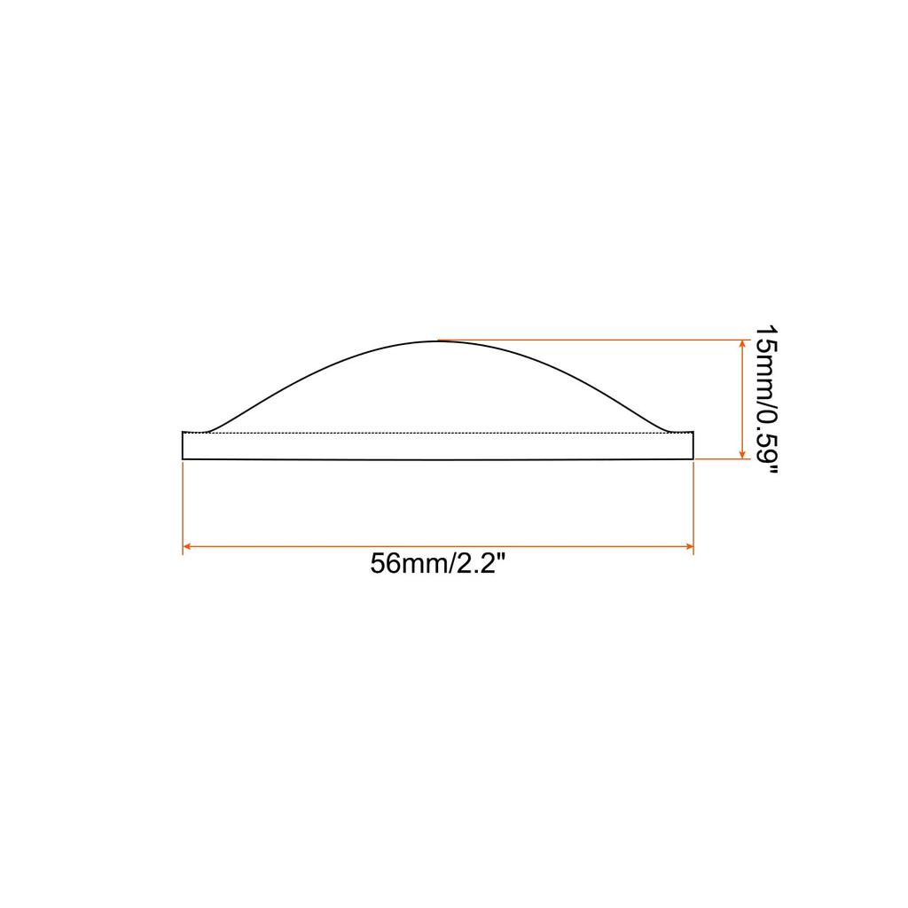 PATIKIL Диаметр 56 мм Высота 15 мм Линза 5 шт. Акриловая светодиодная оптическая выпуклая линза конденсатора для светодиодного фонарика велосипедный налобный фонарь прозрачный плоско-выпуклый