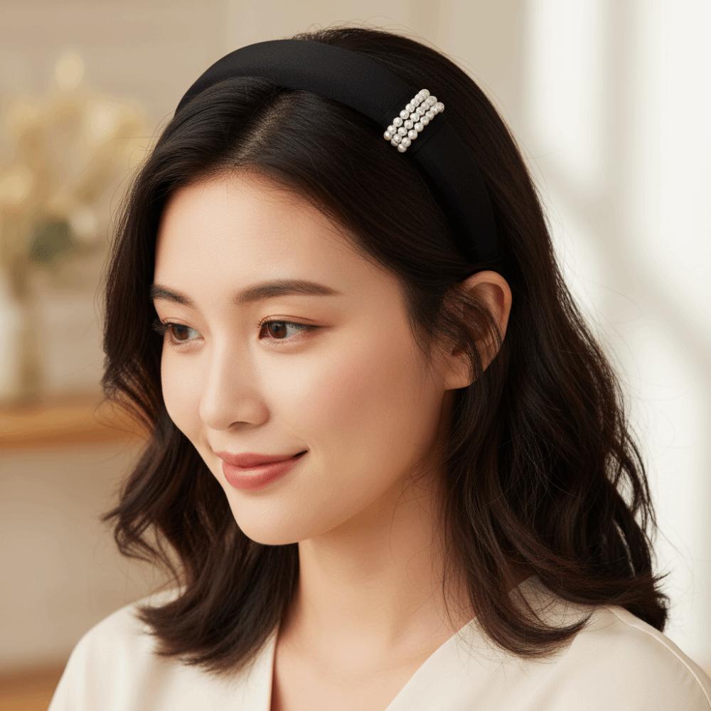 Pearls Hair Ornament Simple Headband Fashion Hair Hoop  For Women Girls