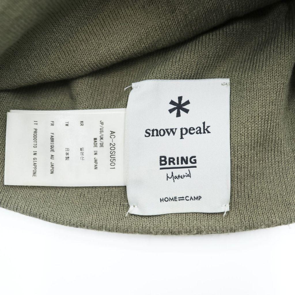 Б/у Snow Peak Сделано в Японии Вязаная шапка-бини BRING Материал Хаки HOME CAMP AC-20SU501
