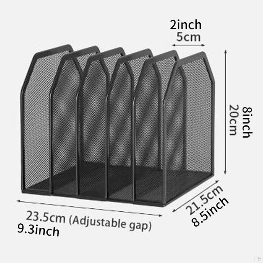 Desk File Organizer Mail Letter Tray Metal Stand Stylish Paper Sorter Management
