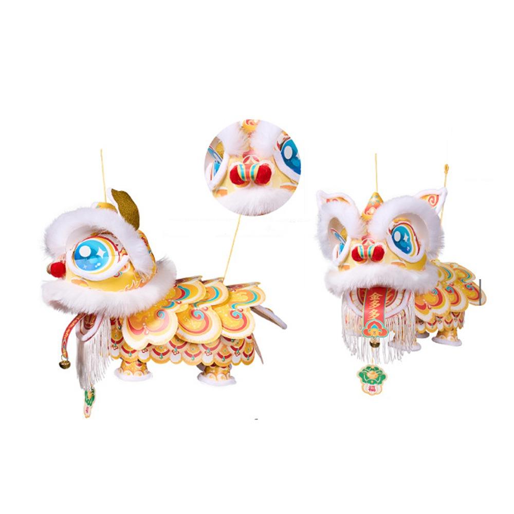 2026 Новый год Танец Льва Фонарь Древний DIY Набор Материалов Новый Год Фонарь Водонепроницаемый с Кисточкой Светящийся Фонарь