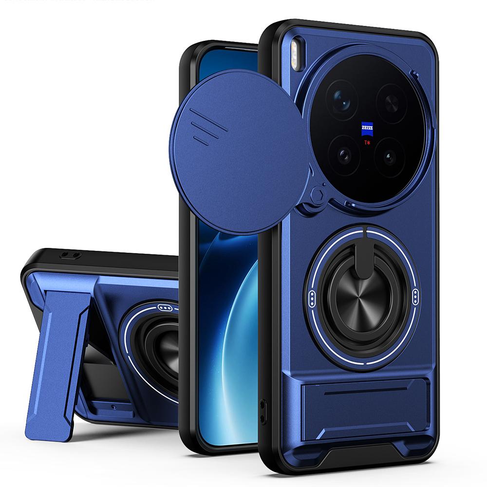 KEYSION Магнитный чехол для телефона VIVO X300 Pro 5G с защитой выдвижной камеры, подставкой-кольцом, противоударный чехол для VIVO X300