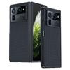 For TECNO Phantom V Fold2 Case Carbon Fiber Texture Leather+PC Anti-Drop Folding Phone Cover