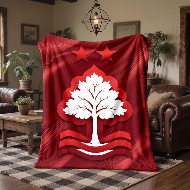 Nottingham Forest Theme Fleece Blanket Cozy Soft Plush Blanket For Bedroom Couch Travel