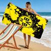 Bvb Fc Print Beach Towel, Large Soft Quick Dry Towel for Beach Camping Swimming