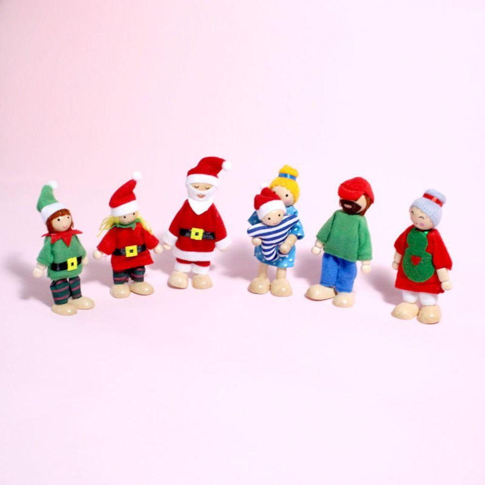 Разноцветные куклы-люди, семья, деревянная кукла, игрушка, набор фигурок, кукольный домик