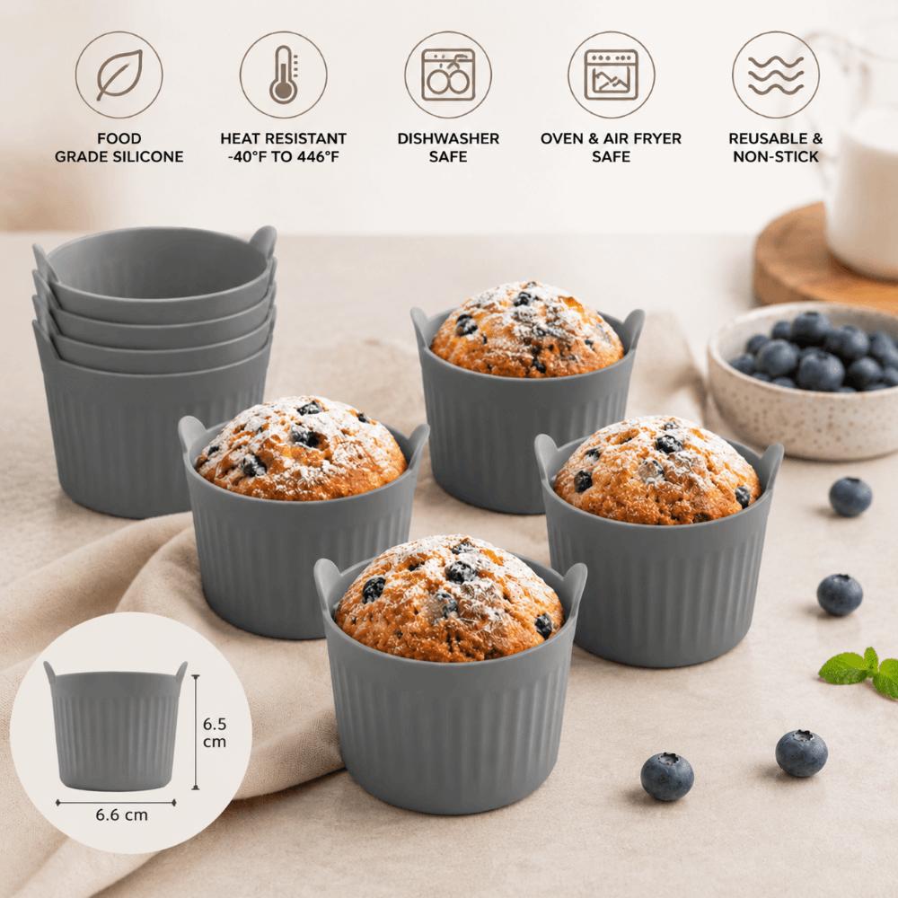 4pcs Non Stick Air Fryer Liners Silicone Muffin Cup Mold Silicone Baking Cups Kitchen Gadgets