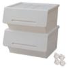 In Storage Box with Set of Froq with Lid Can Be Fixed When Width 57 X Depth 46 X Height 31 Completed White K [Yamazen] [Made Japan] Lid, 2, Wide,