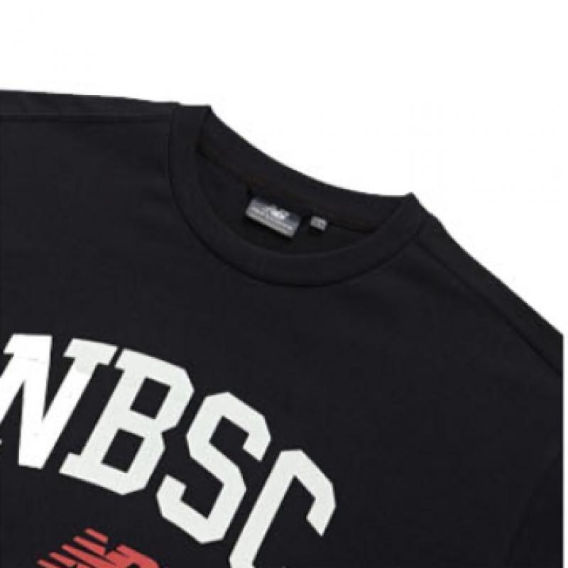New Balance Футболка Half Club Nbned32743 Bk Nbsc с большой графикой, унисекс, с коротким рукавом
