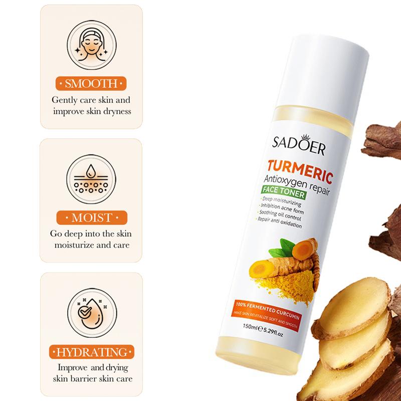 150ml Large Volume Hydrating and Moisturizing Turmeric Toner To Remove Wrinkles Soothe Skin Improve Pores and Large Face Essence