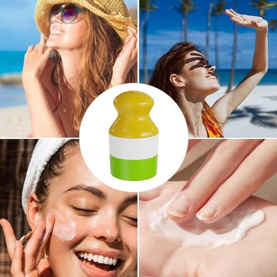 Шт. 100 мл детские аппликаторы для солнцезащитного крема, многоразовые портативные инструменты для нанесения солнцезащитного лосьона, роликовый аппликатор для губки, бутылка для хранения