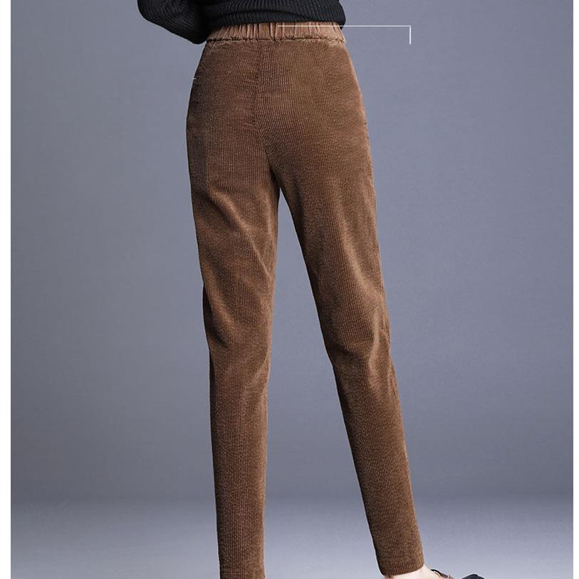 Женские шерстяные брюки, зимние толстые теплые кашемировые брюки, вельветовые женские однотонные свободные брюки