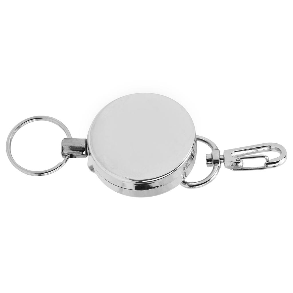 4 см прочный выдвижной полностью металлический стальной провод брелок брелок тяга держатель ключей