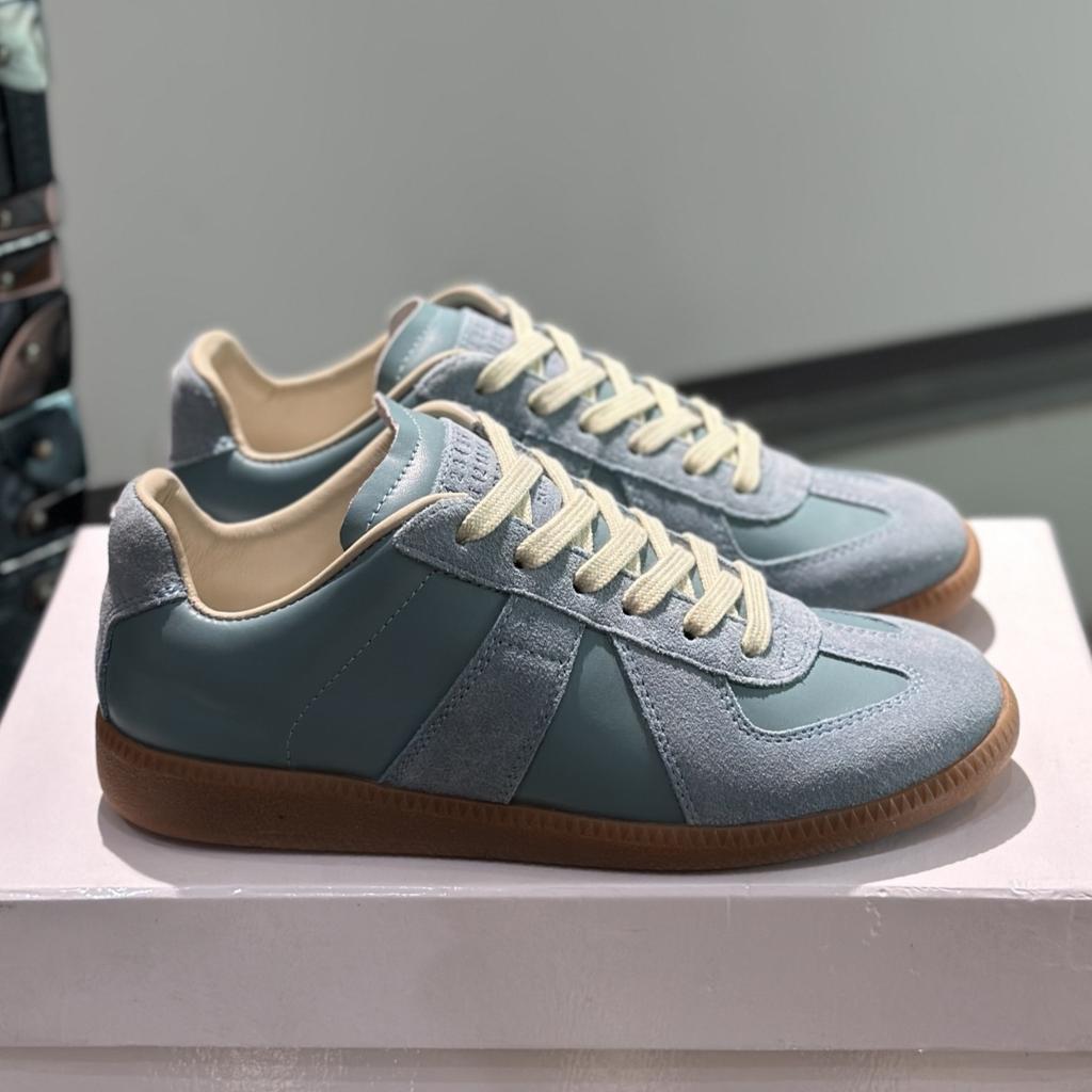 De Xun Обувь M Jila Mm6 Пара Топ Версия Ретро Мягкая Подошва Кожаная Универсальная Повседневная Спортивная Обувь Ремешок Плоская Обувь для Скейтборда