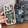Супер крутой черный чехол с граффити для iPhone 16 Pro Max 11 12 16e 14 13 15 Plus Мягкий чехол 14+ 13Pro 16+ 15Pro