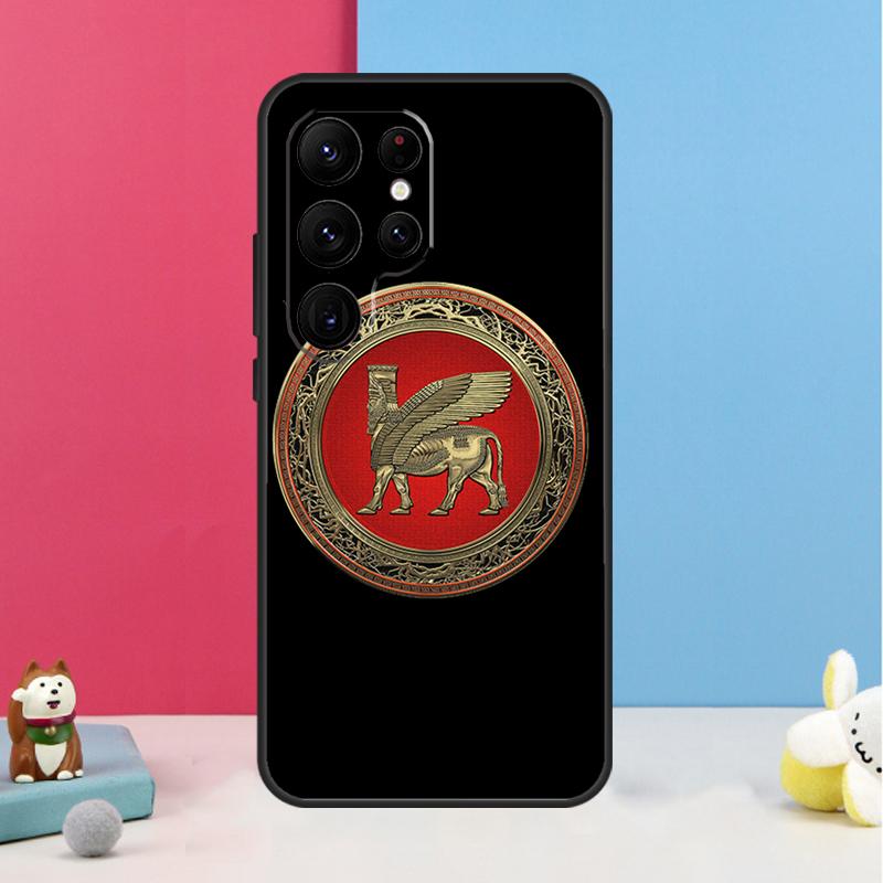 Ламассу Ассирийский Крылатый Лев Чехол Для Samsung Galaxy S26 S23 Ultra S20 S21 S22 S24 S25 Plus S10 S25 FE Задняя Крышка Корпус
