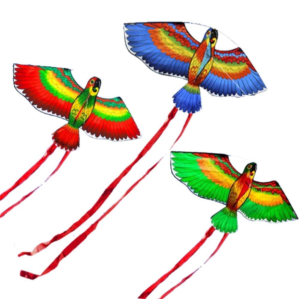 with Line Parrot Kite Long Tail Outdoor Fun Sports New Parrot Flying Toys for Kids