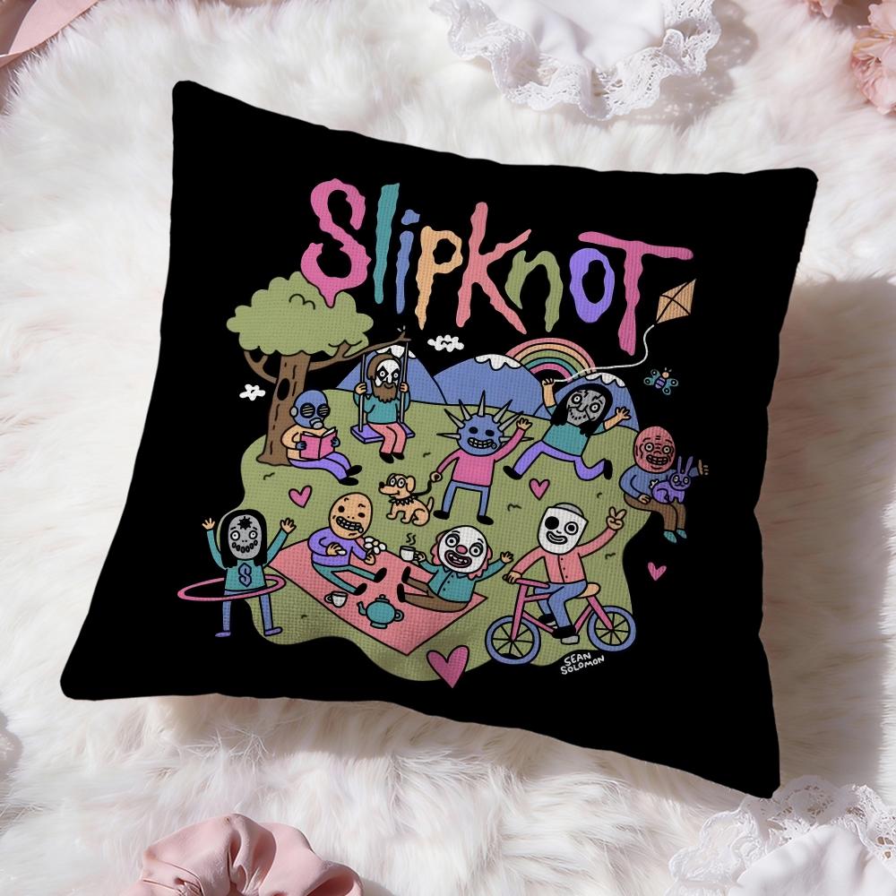 Band S-SlipknotS Cushion Cover Premium Comfort Reversible Pillow Cove -Two in One Design for Any Room & Car Interior